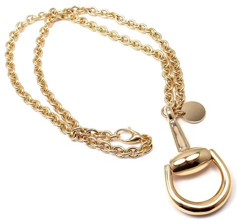 gucci horsebit necklace ebay|Gucci Horsebit necklace gold.